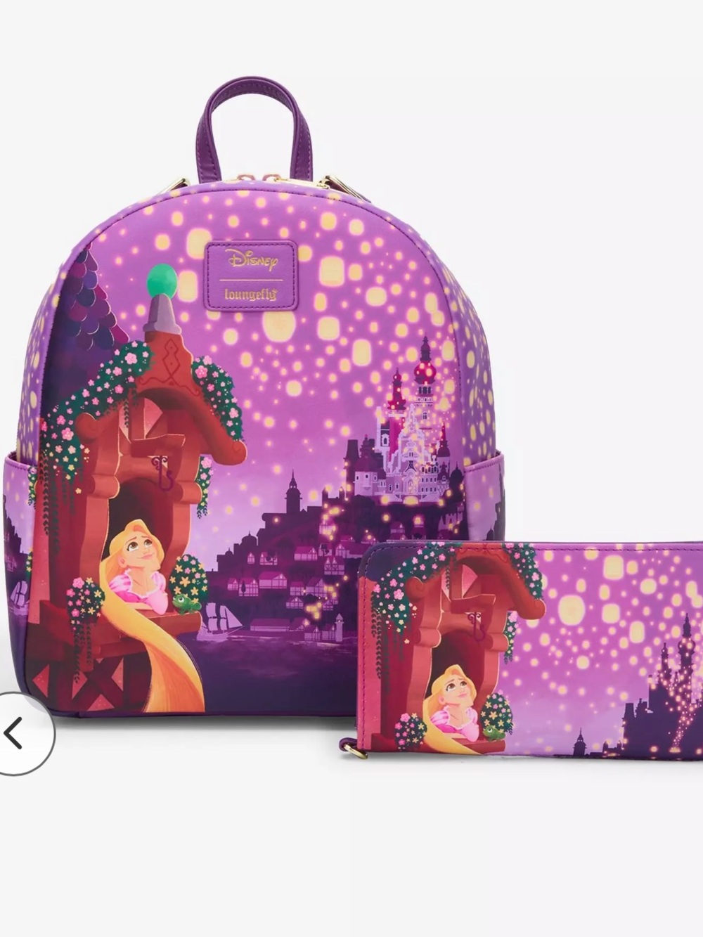 Loungefly Disney  NWT Tangled Rapunzel Lantern Night
Mini Backpack with wallet